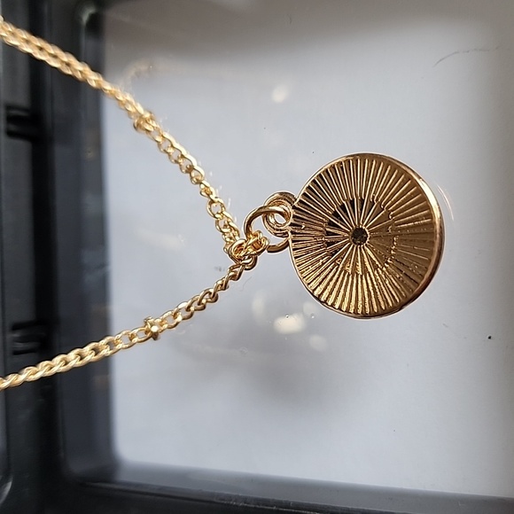 Gold Tone Double Layer Pendant Necklace - Picture 9 of 9